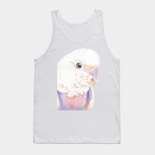 Goffin Tanimbar corella cockatoo watercolor portrait parrot name Buckley V2 Tank Top